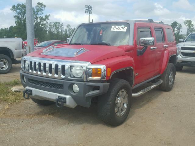 5GTEN13E188198064 - 2008 HUMMER H3 RED photo 2