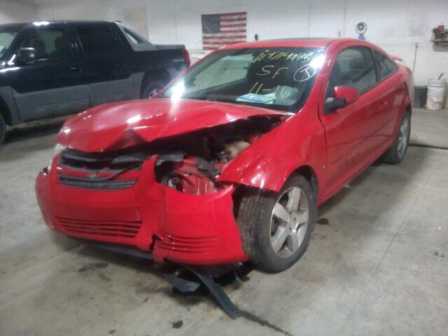 1G1AL18F587262148 - 2008 CHEVROLET COBALT LT RED photo 2