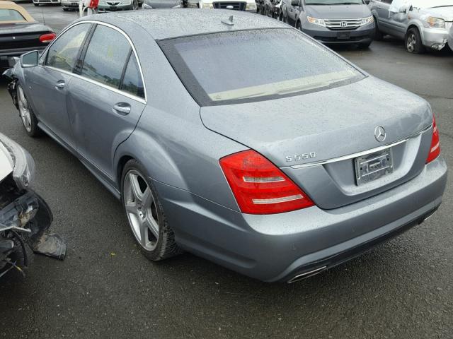 WDDNG7DB2CA488152 - 2012 MERCEDES-BENZ S 550 BLUE photo 3