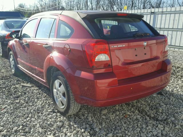 1B3HB28B98E627025 - 2008 DODGE CALIBER SE RED photo 3