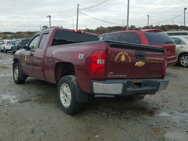 1GCRKSE75DZ267171 - 2013 CHEVROLET SILVERADO MAROON photo 3