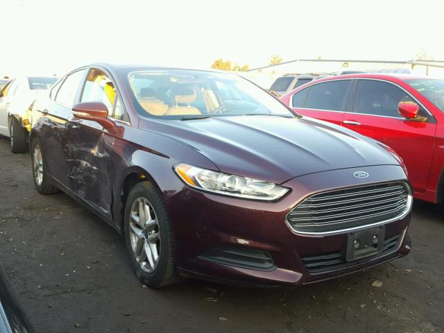 3FA6P0H76DR114202 - 2013 FORD FUSION SE RED photo 1