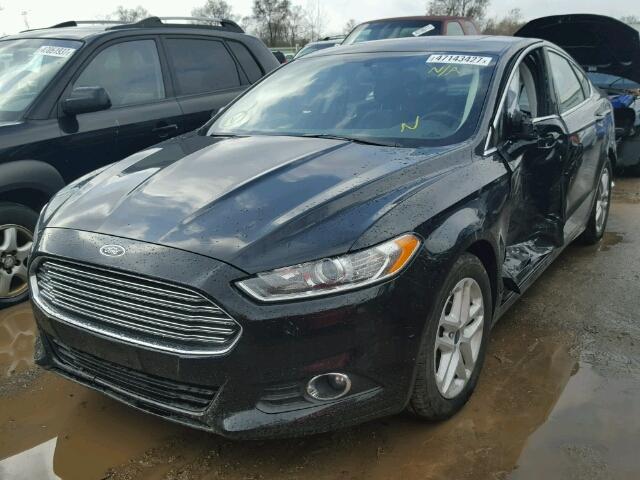 3FA6P0HD2GR378592 - 2016 FORD FUSION SE BLACK photo 2