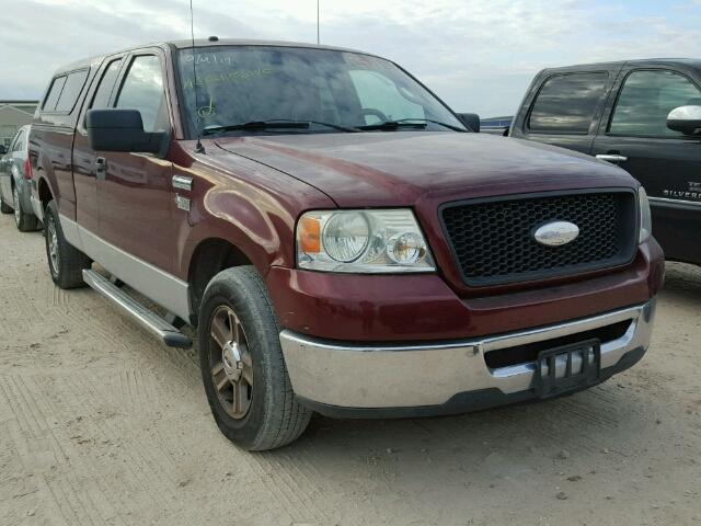 1FTRX12WX6NA10654 - 2006 FORD F150 MAROON photo 1