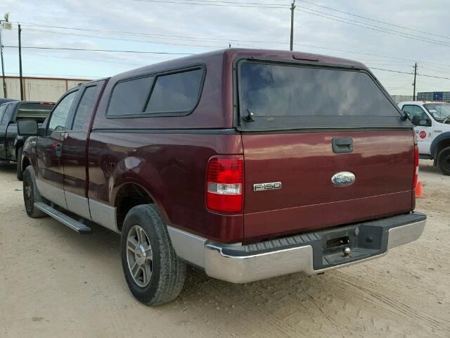 1FTRX12WX6NA10654 - 2006 FORD F150 MAROON photo 3