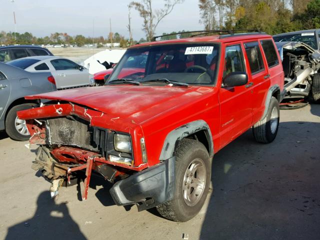 1J4FT28S8WL160339 - 1998 JEEP CHEROKEE S RED photo 2