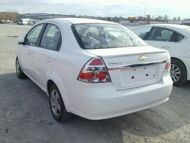 KL1TD5DE0AB113125 - 2010 CHEVROLET AVEO LS WHITE photo 3