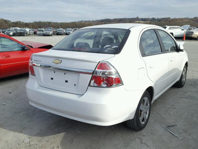 KL1TD5DE0AB113125 - 2010 CHEVROLET AVEO LS WHITE photo 4