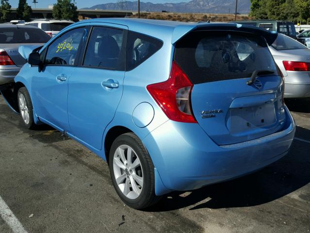 3N1CE2CP3EL369628 - 2014 NISSAN VERSA NOTE BLUE photo 3