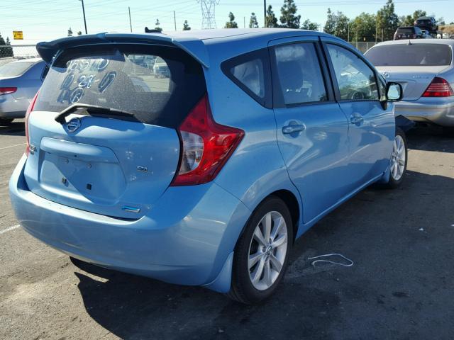 3N1CE2CP3EL369628 - 2014 NISSAN VERSA NOTE BLUE photo 4