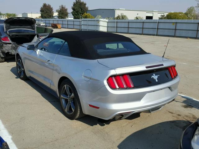 1FATP8EM5F5377444 - 2015 FORD MUSTANG SILVER photo 3