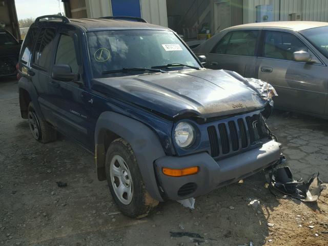 1J4GL48K63W658260 - 2003 JEEP LIBERTY SP BLUE photo 1