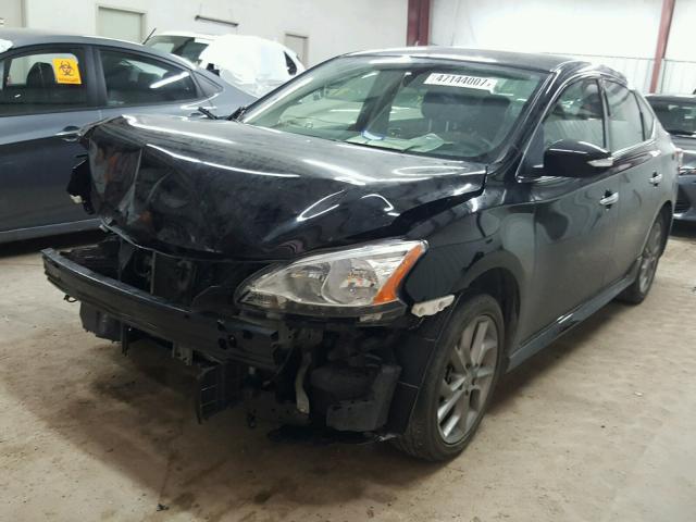 3N1AB7AP8FY286944 - 2015 NISSAN SENTRA S BLACK photo 2