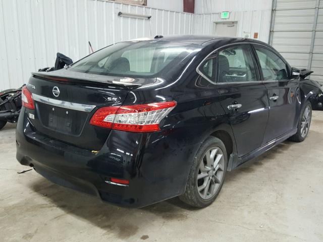 3N1AB7AP8FY286944 - 2015 NISSAN SENTRA S BLACK photo 4