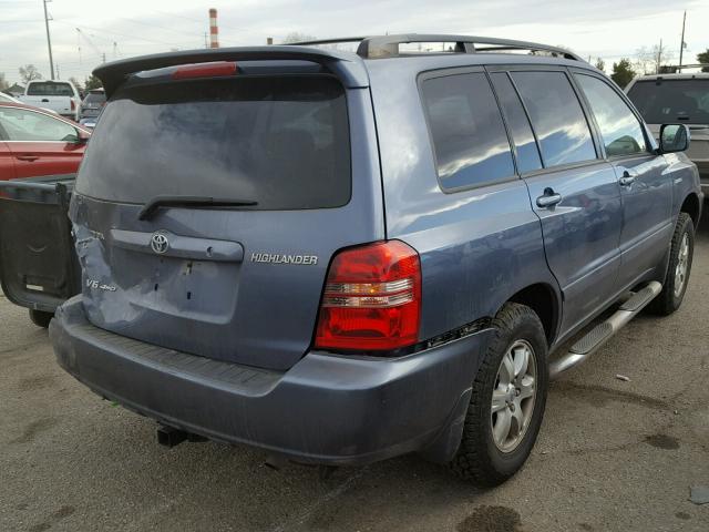 JTEHF21A910040109 - 2001 TOYOTA HIGHLANDER BLUE photo 4