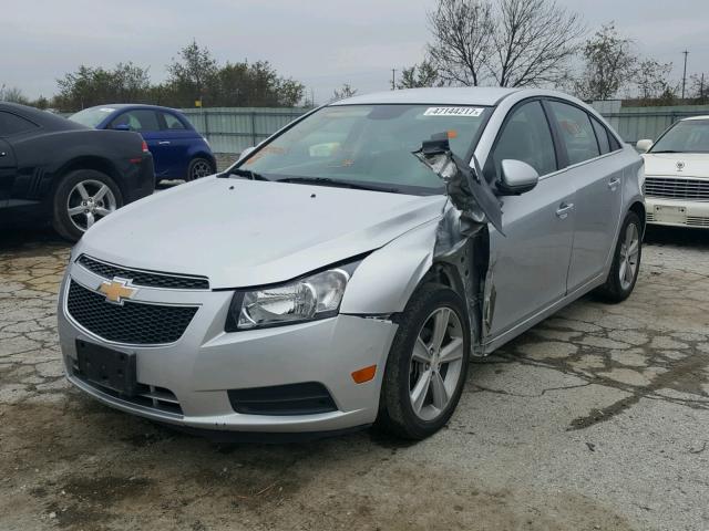 1G1PE5SB8D7110263 - 2013 CHEVROLET CRUZE LT SILVER photo 2