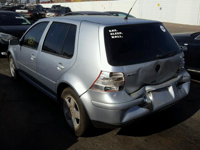 9BWGK61J824066056 - 2002 VOLKSWAGEN GOLF SILVER photo 3