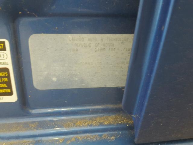 KL1TJ62654B186117 - 2004 CHEVROLET AVEO LS BLUE photo 10