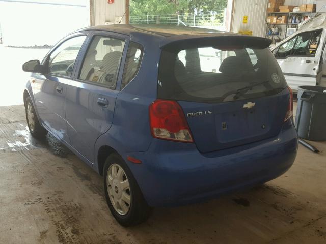KL1TJ62654B186117 - 2004 CHEVROLET AVEO LS BLUE photo 3