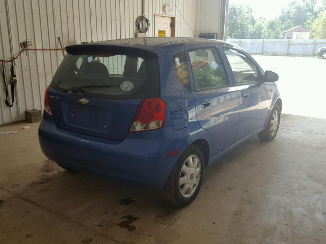 KL1TJ62654B186117 - 2004 CHEVROLET AVEO LS BLUE photo 4