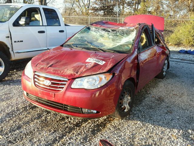 KMHDU4AD9AU933531 - 2010 HYUNDAI ELANTRA BL MAROON photo 2