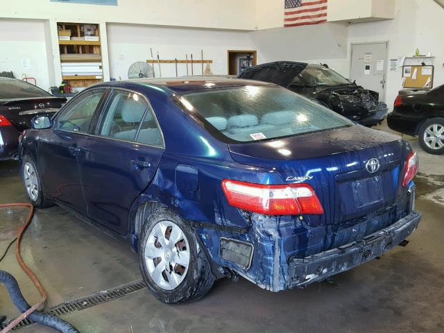 4T4BE46KX8R035077 - 2008 TOYOTA CAMRY CE BLUE photo 3