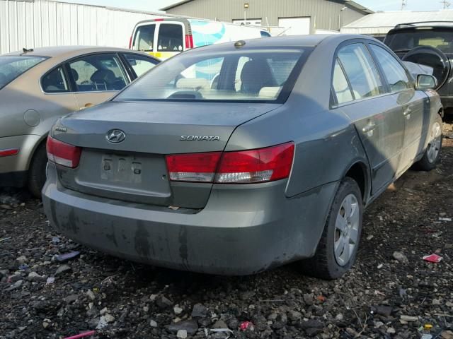 5NPET46CX7H296759 - 2007 HYUNDAI SONATA GLS GREEN photo 4