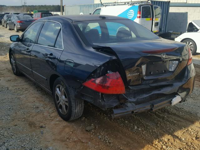 1HGCM56737A105575 - 2007 HONDA ACCORD EX BLACK photo 3