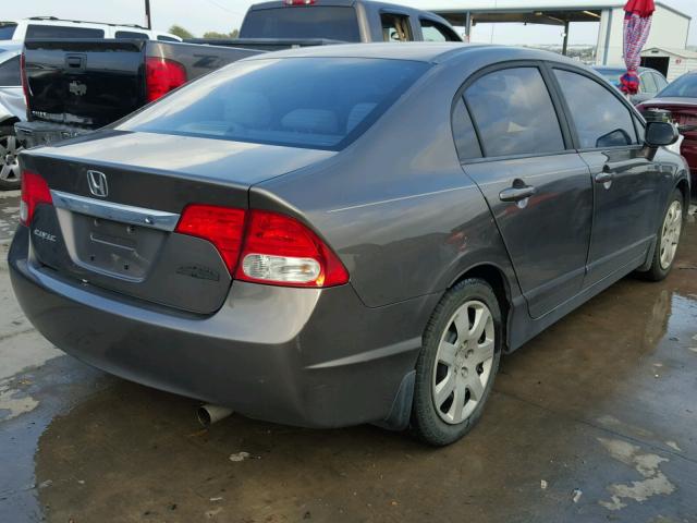 19XFA1F53AE077504 - 2010 HONDA CIVIC LX GRAY photo 4