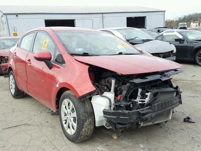 KNADM4A34D6306205 - 2013 KIA RIO LX RED photo 1