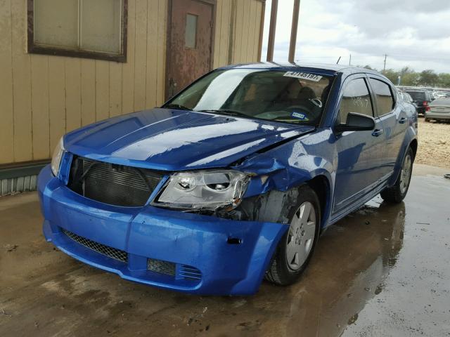 1B3LC46K28N587466 - 2008 DODGE AVENGER SE BLUE photo 2