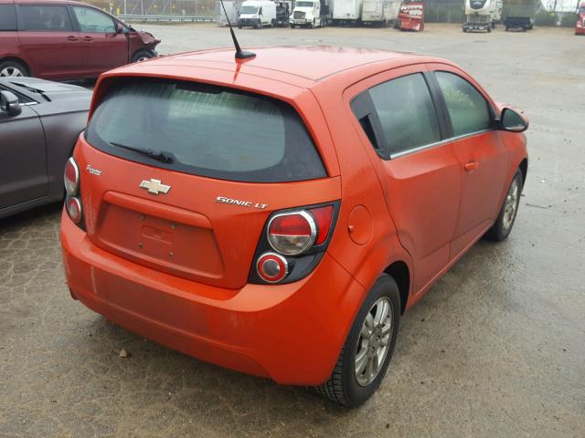 1G1JC6SH9D4137933 - 2013 CHEVROLET SONIC LT ORANGE photo 4