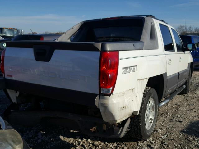 3GNEK12T54G307783 - 2004 CHEVROLET AVALANCHE WHITE photo 4