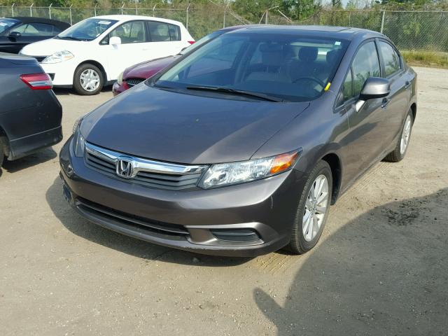 2HGFB2F93CH505280 - 2012 HONDA CIVIC EXL TAN photo 2