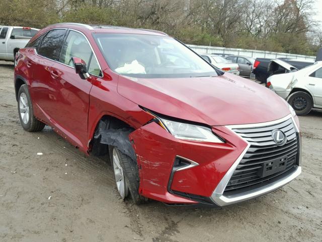 2T2BZMCA2HC118137 - 2017 LEXUS RX 350 MAROON photo 1