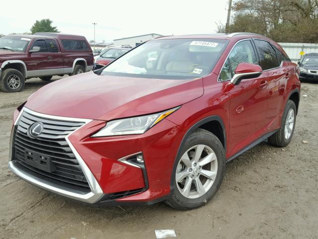 2T2BZMCA2HC118137 - 2017 LEXUS RX 350 MAROON photo 2