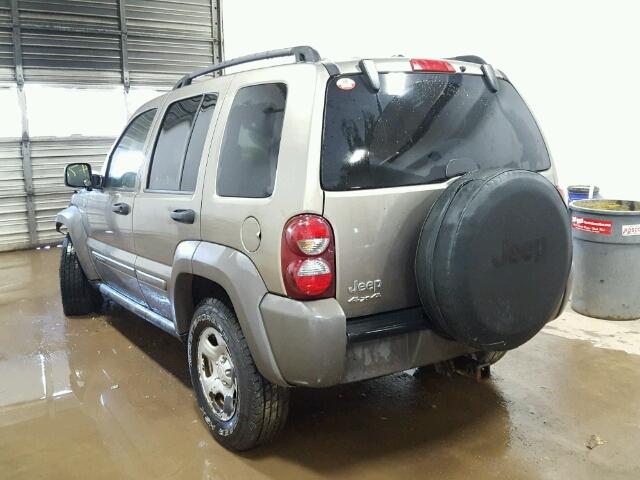 1J4GL48K67W604723 - 2007 JEEP LIBERTY SP TAN photo 3