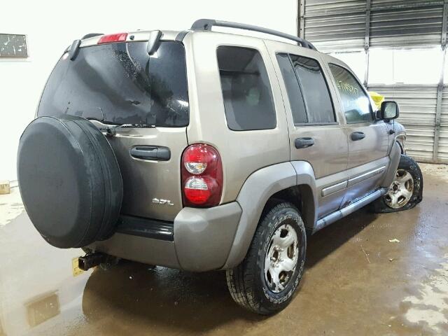 1J4GL48K67W604723 - 2007 JEEP LIBERTY SP TAN photo 4