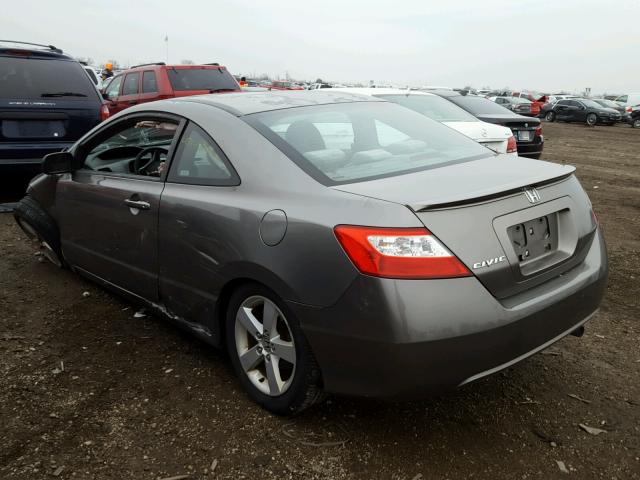 2HGFG11897H548389 - 2007 HONDA CIVIC EX GRAY photo 3