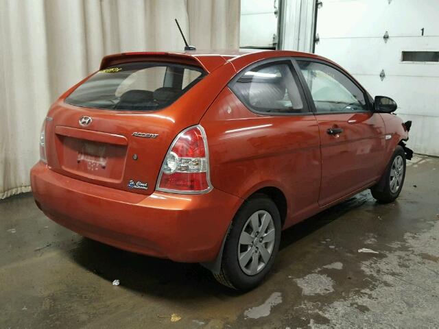 KMHCM36C99U108042 - 2009 HYUNDAI ACCENT GS ORANGE photo 4