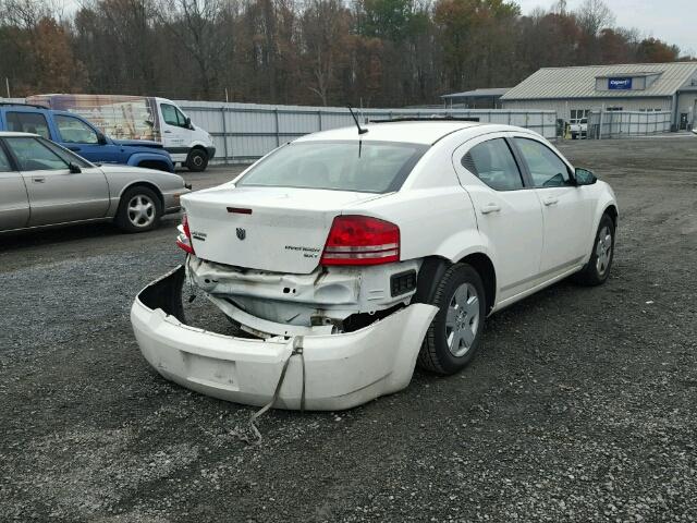 1B3CC4FB0AN221110 - 2010 DODGE AVENGER SX WHITE photo 4