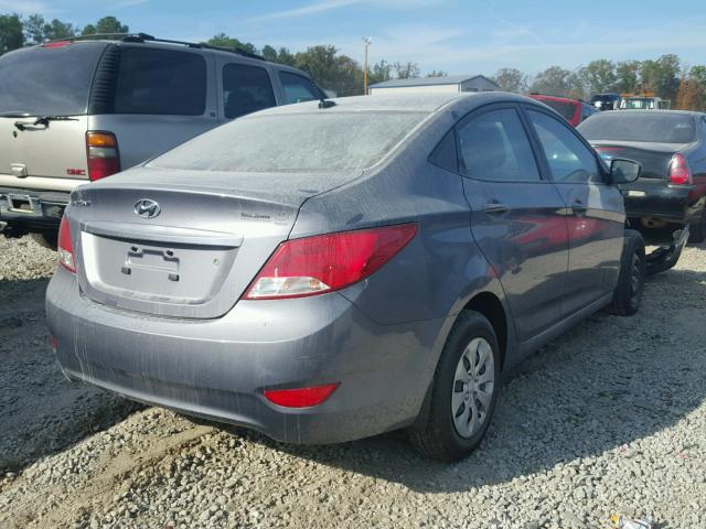 KMHCT4AE5HU328519 - 2017 HYUNDAI ACCENT SE GRAY photo 4