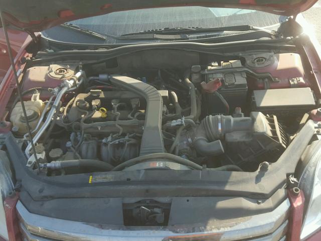 3FAHP07Z48R186162 - 2008 FORD FUSION RED photo 7