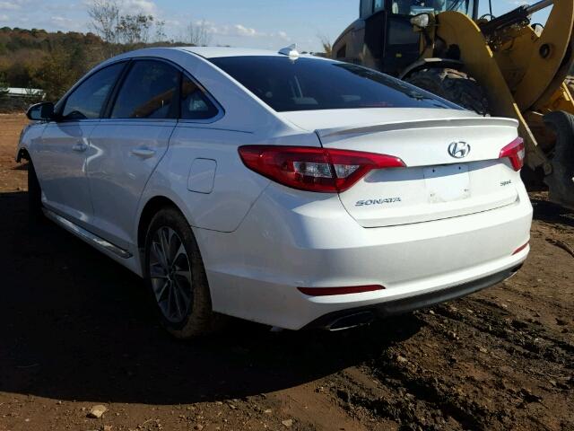 5NPE34AF1HH470110 - 2017 HYUNDAI SONATA SPO WHITE photo 3