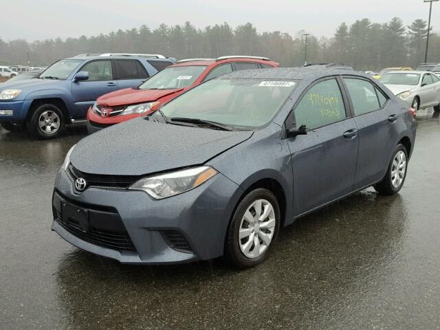 2T1BURHE9EC207856 - 2014 TOYOTA COROLLA L GRAY photo 2