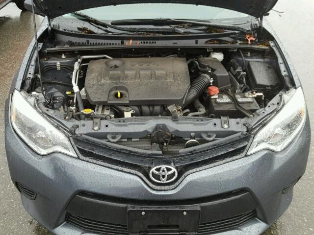 2T1BURHE9EC207856 - 2014 TOYOTA COROLLA L GRAY photo 7