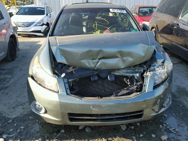 1HGCP26818A162230 - 2008 HONDA ACCORD EXL GREEN photo 9