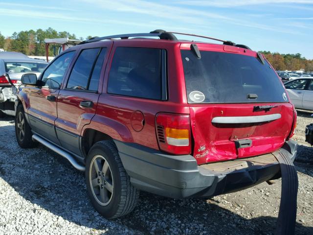 1J4GX48S84C258272 - 2004 JEEP GRAND CHER RED photo 3