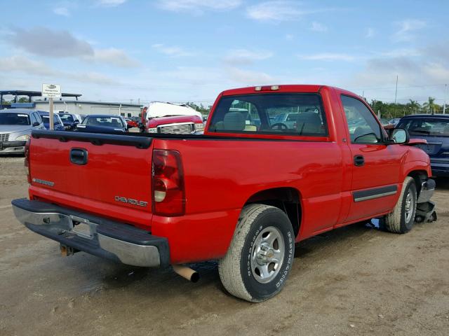 1GCEC14V43Z349204 - 2003 CHEVROLET SILVERADO RED photo 4