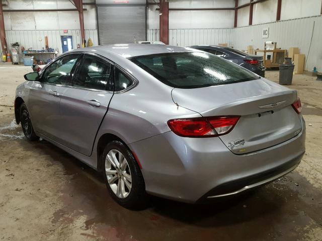 1C3CCCAB9FN688070 - 2015 CHRYSLER 200 LIMITE SILVER photo 3